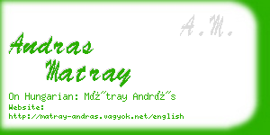 andras matray business card